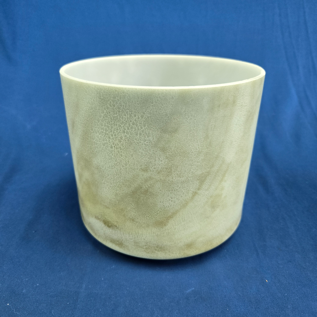 [3515] [#3515] 7" Matcha Infused Quartz Crystal Singing Bowl | 4G-28 | 385 Hz