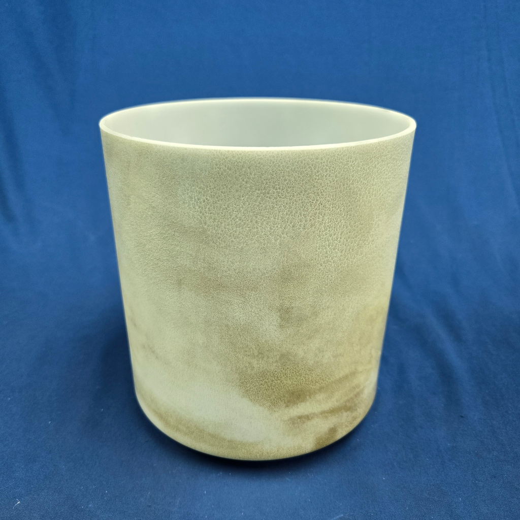 [3518] [#3518] 7" Matcha Infused Quartz Crystal Singing Bowl | 4E0 | 329 Hz