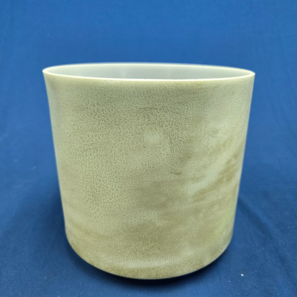 [3520] [#3520] 7" Matcha Infused Quartz Crystal Singing Bowl | 4F#-4 | 369 Hz