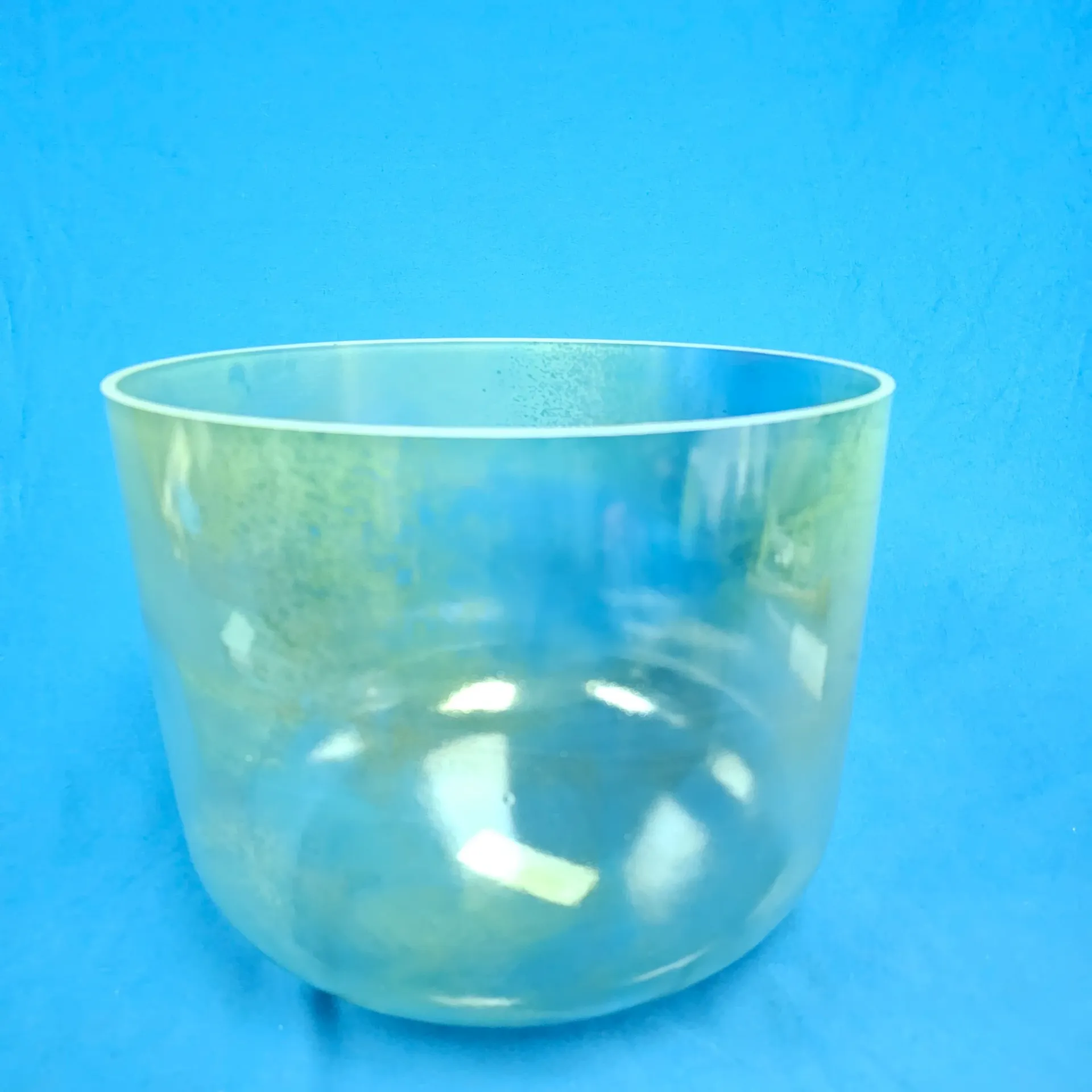 [#3561] 12" Fluorite Infused Quartz Crystal Singing Bowl | 3D+49 | 151 Hz