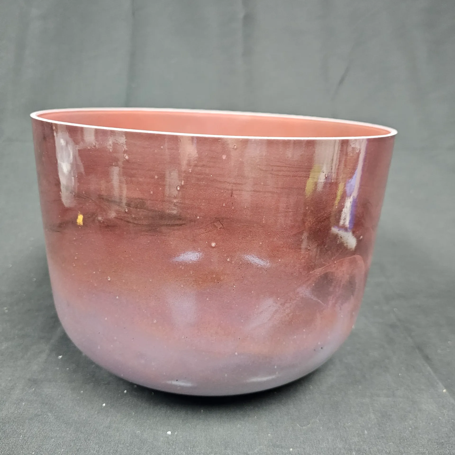 [3570] [#3570] 12" Purpurite Infused Quartz Crystal Singing Bowl | 3D+45 | 150 Hz