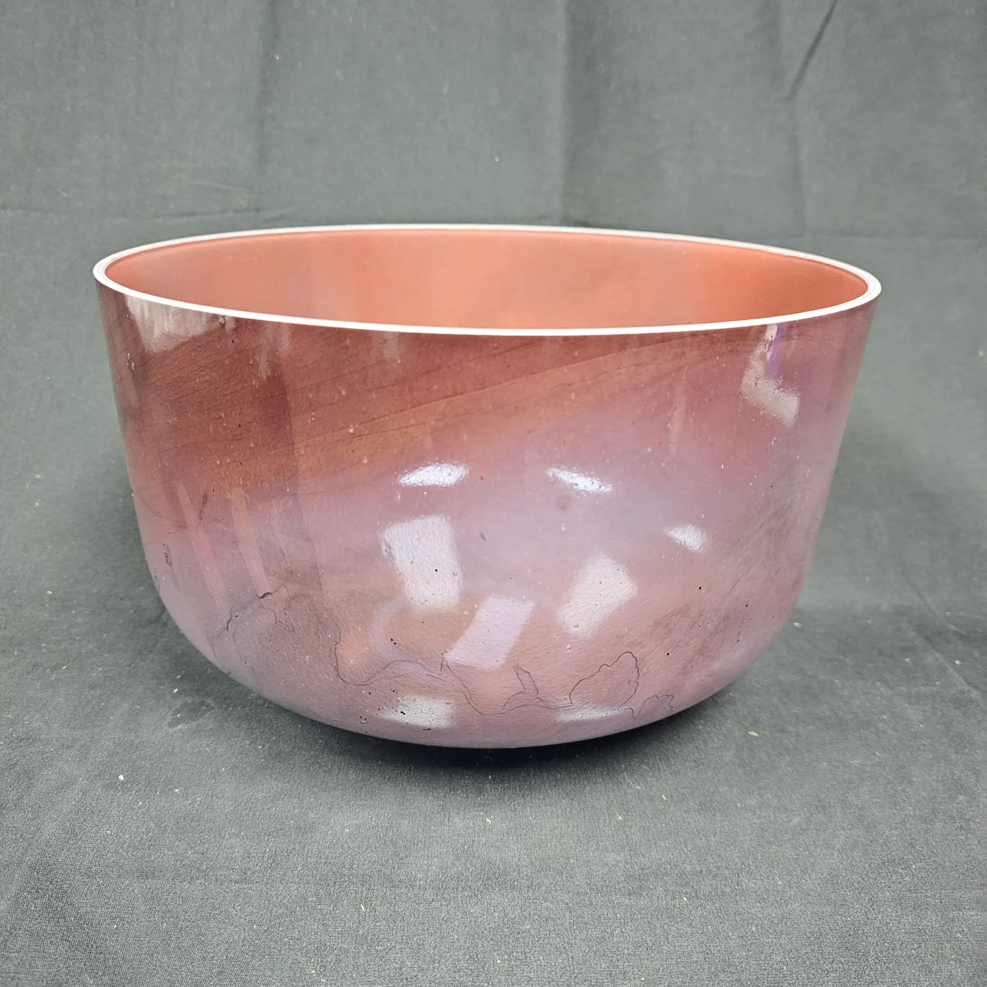 [3574] [#3574] 12" Purpurite Infused Quartz Crystal Singing Bowl | 3D+32 | 149 Hz