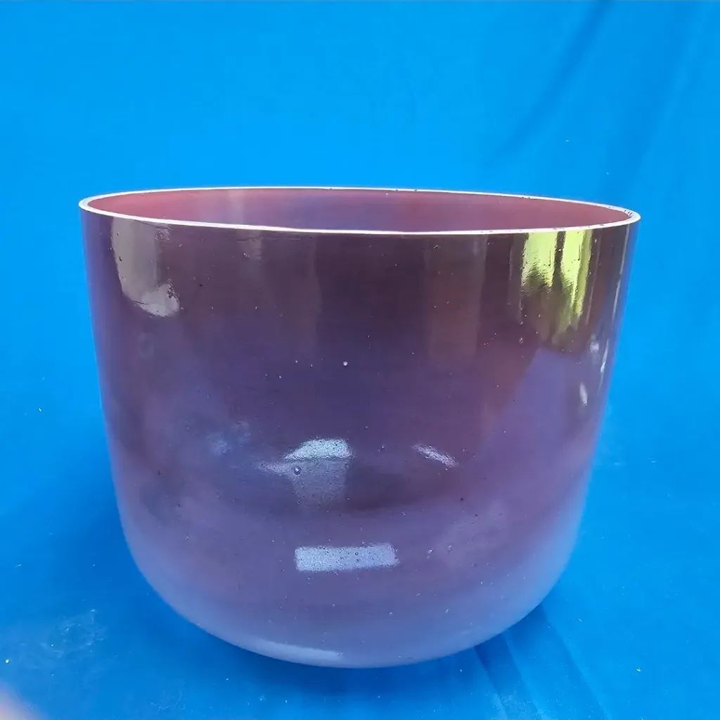 [3575] [#3575] 12" Purpurite Infused Quartz Crystal Singing Bowl | 3D-41 | 143 Hz