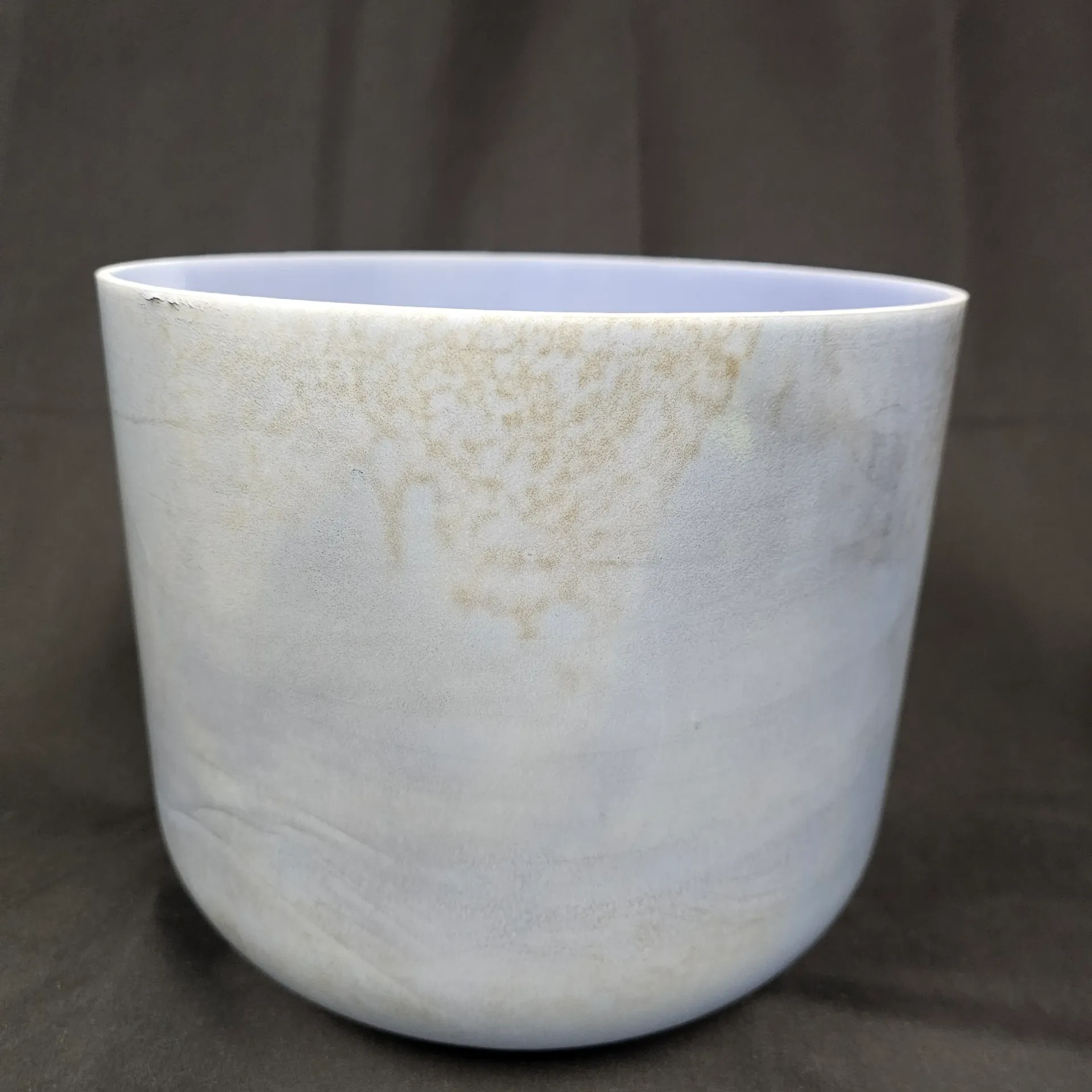 [3577] [#3577] 10" Chrysocolla Infused Quartz Crystal Singing Bowl | 3G+3 | 196 Hz