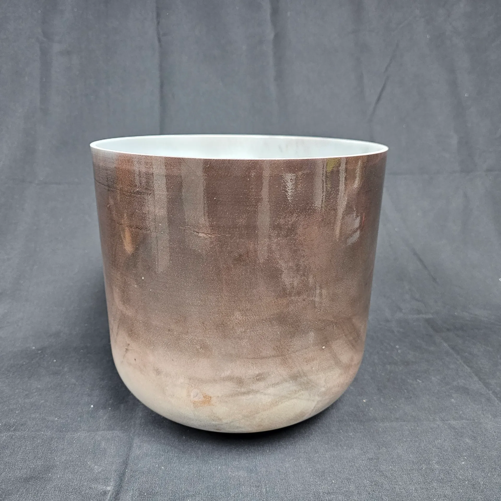[#3597] 10" Cacao Infused Quartz Crystal Singing Bowl | 3G0 | 195 Hz