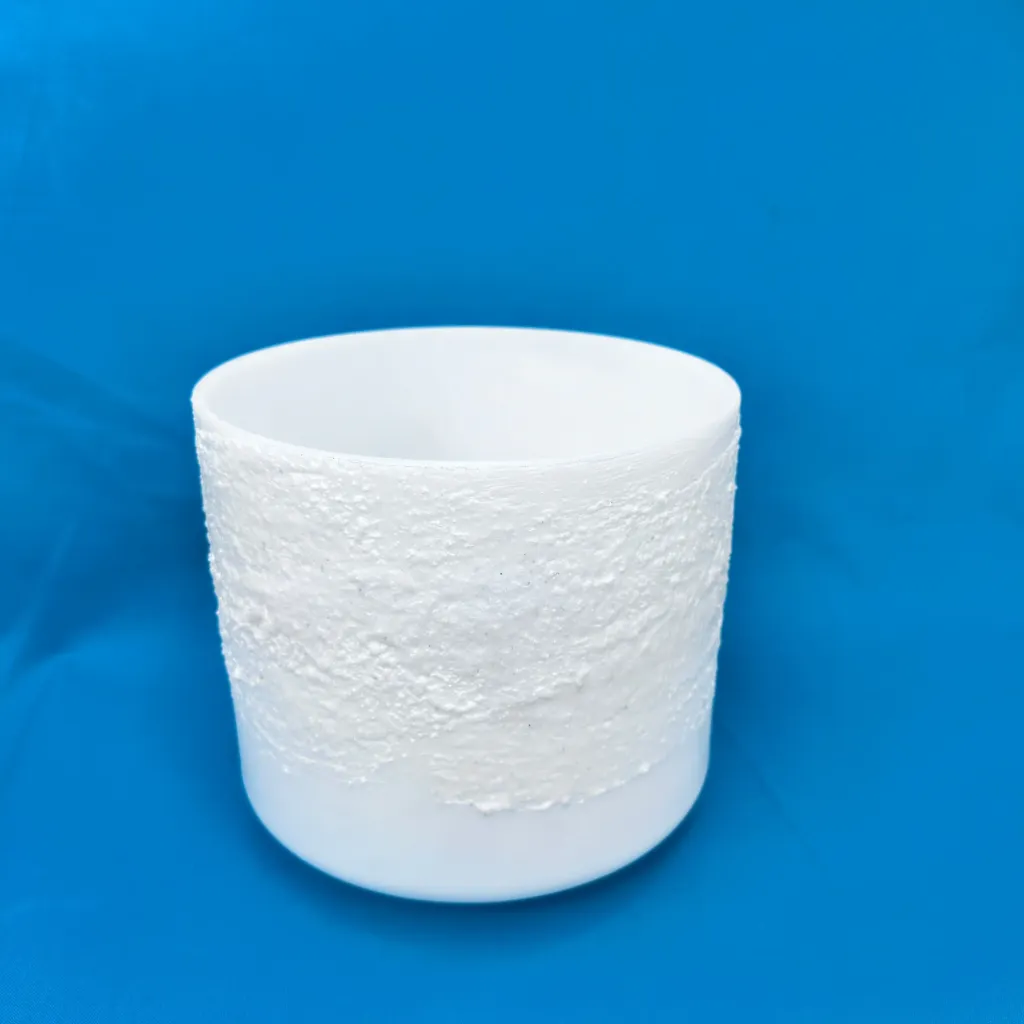 [1076] [#1076] 6.5" Epsom Salt Infused Quartz Crystal Singing Bowl | A#+30