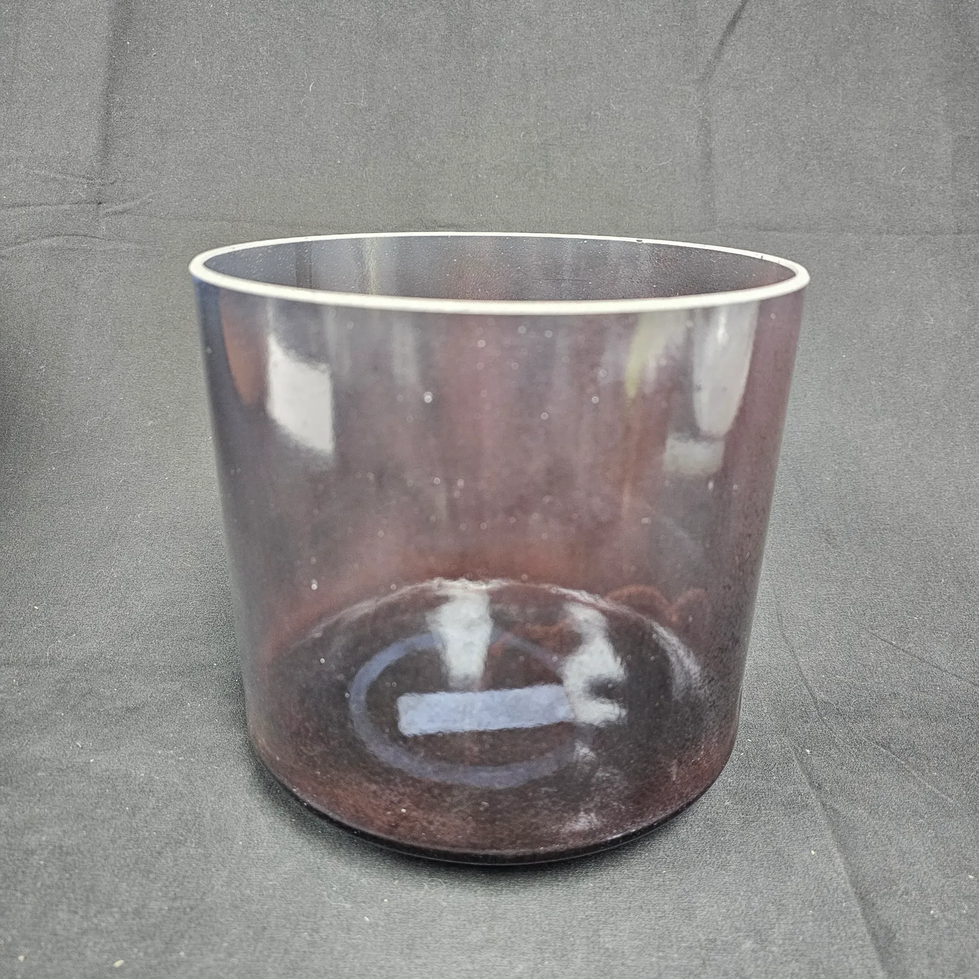 [#3618] 7" Purpurite Infused Quartz Crystal Singing Bowl | 4E+19 | 333 Hz