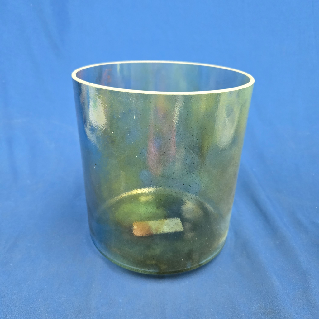 [#3624] Fluorite Infused Quartz Crystal Singing Bowl | 7" | 4F#-47 | 360 Hz