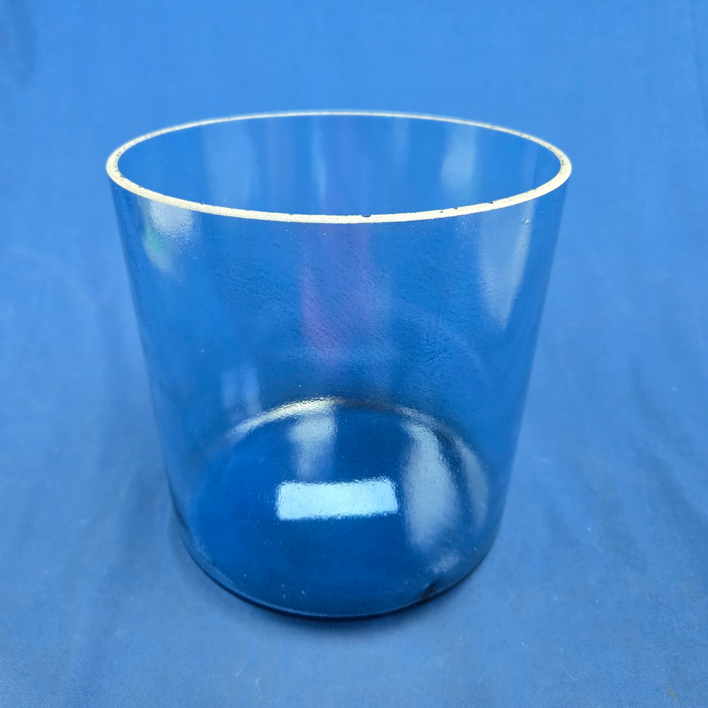 [3670] [#3670] 7" Blue Sapphire Infused Quartz Crystal Singing Bowl | 4F+6 | 350 Hz