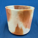 [#3680] Cacao & Rose Petal Infused Quartz Crystal Singing Bowl | 8" | 4D-46 | 287 Hz