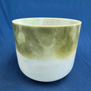 [#3685] 10" Spearmint & Blueberry Infused Quartz Crystal Singing Bowl | 3G+41 | 200 Hz