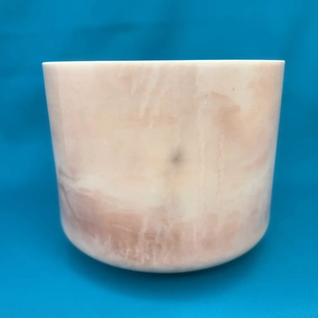 Amber Quartz Crystal Singing Bowl | 9" C Note | C=528 Tuning | #1131