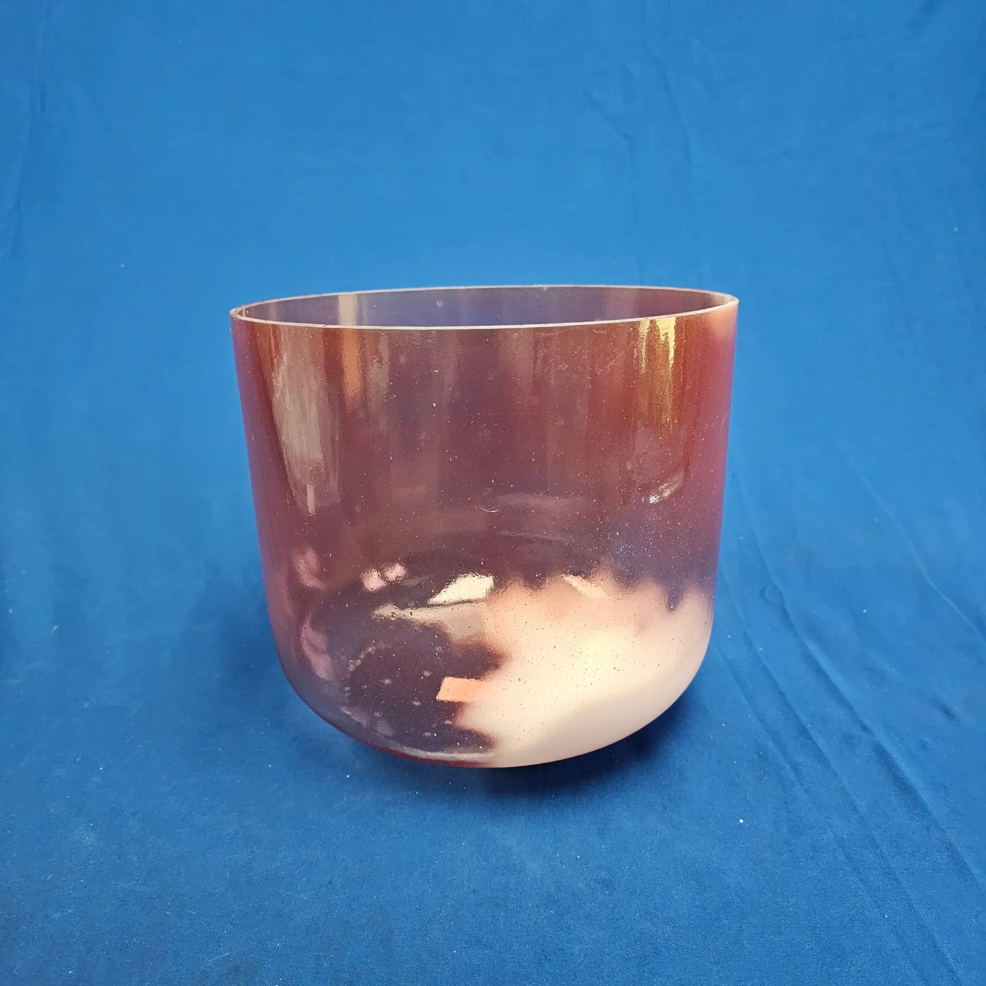 [3686] [#3686] Rose Quartz Infused Quartz Crystal Singing Bowl | 10" | 3F-19 | 172 Hz  Wabi-Sabi