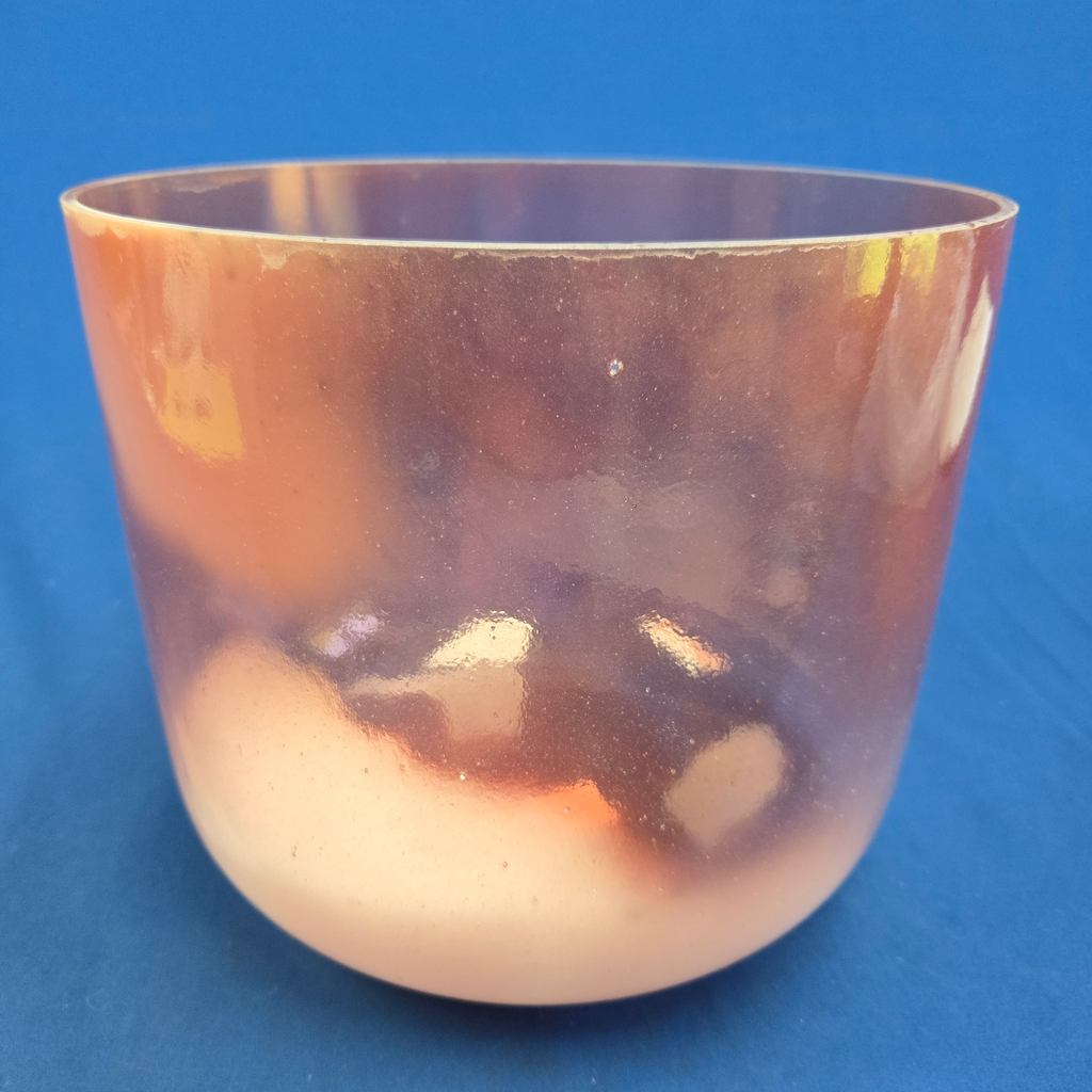 [#3687] 10" Rose Quartz Infused Quartz Crystal Singing Bowl | 3F+36 | 178 Hz | First Edition