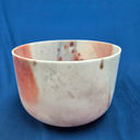 [#3698] 10" Cacao & Rose Petal Infused Quartz Crystal Singing Bowl | 3G#-22 | 205 Hz