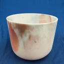 [#3699] Cacao & Rose Petal Infused Quartz Crystal Singing Bowl | 10" | 3A-28 | 216 Hz