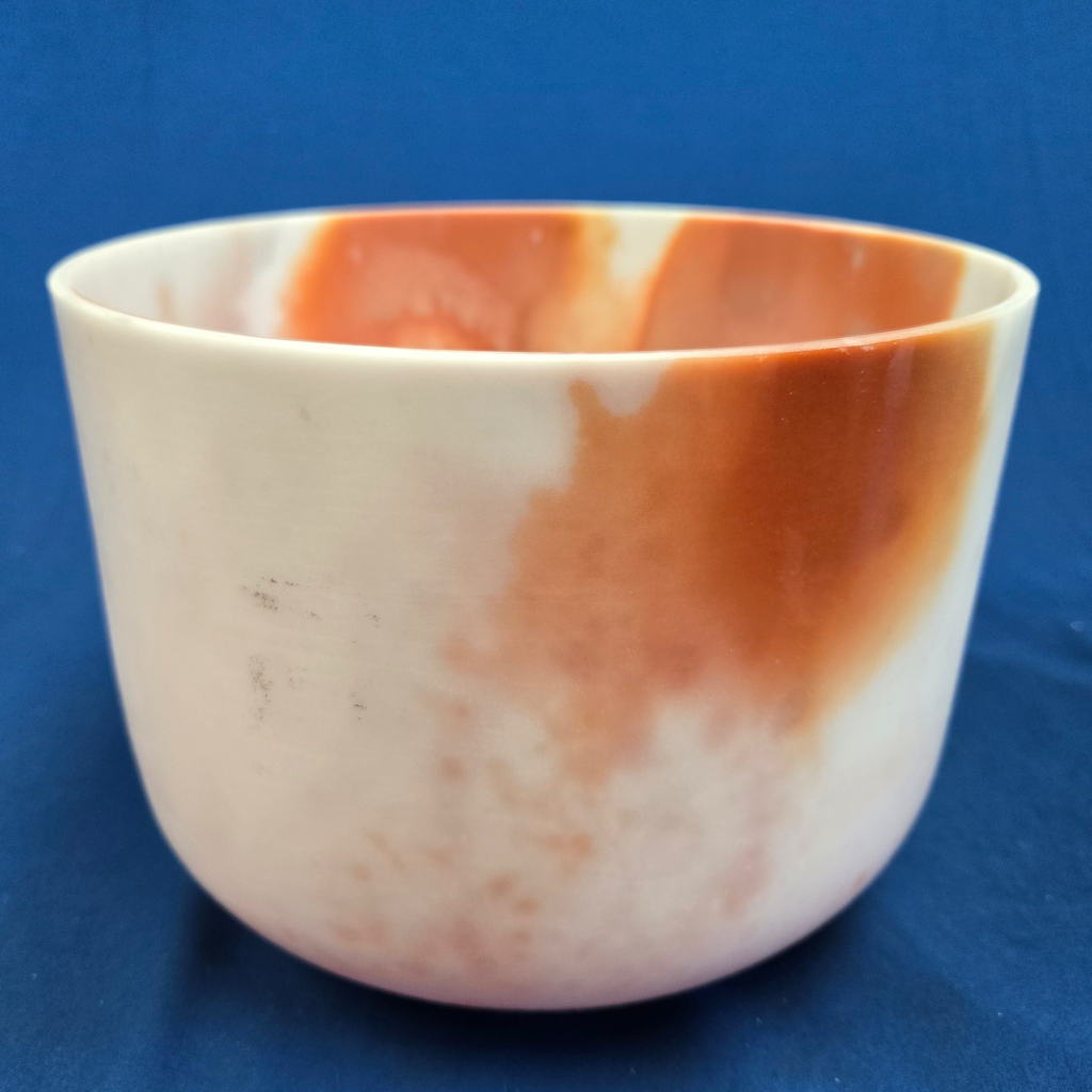 [3700] [#3700] Cacao & Rose Petal Infused Quartz Crystal Singing Bowl | 10" | 3A#+13 | 234 Hz