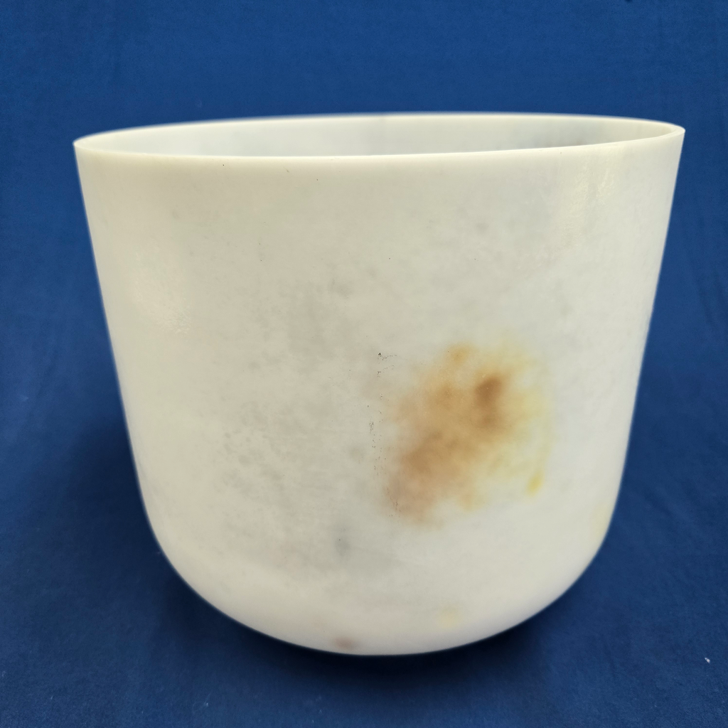[#3704] Cacao & Rose Petal Infused Quartz Crystal Singing Bowl | 10" | 3A+44 | 225 Hz