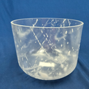 [#3710]Vibrational Cleanse & Herkimer Diamond Infused Quartz Crystal Singing Bowl | 10" | 3B+30 | 250 Hz