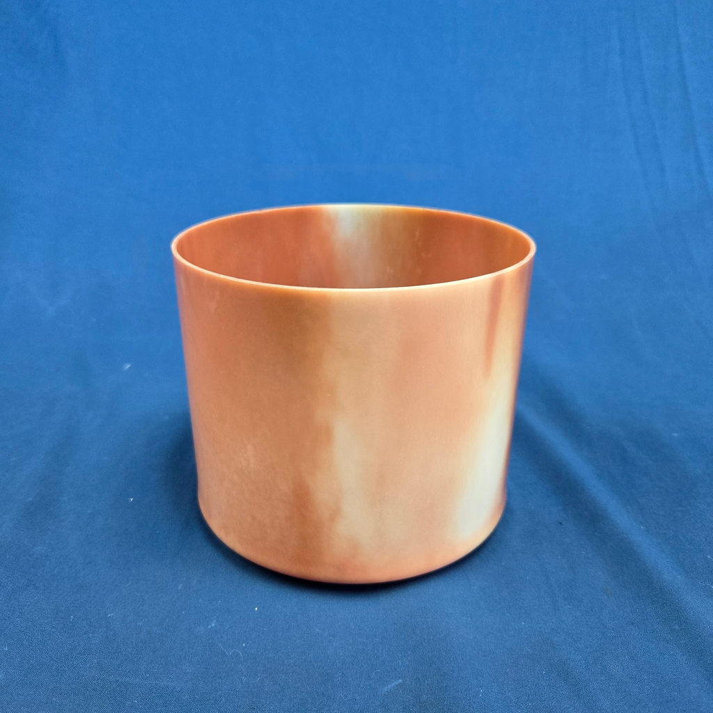 [3723] [#3723] 6" Cacao & Rose Petal Infused Quartz Crystal Singing Bowl | 4D#-47 | 302 Hz