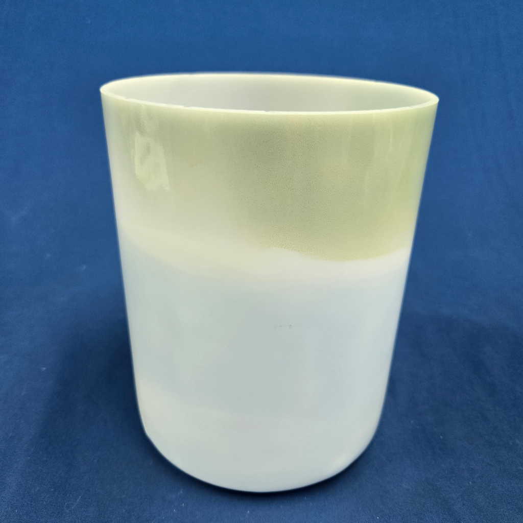 [3734] [#3734] 6" Spearmint & Blueberry Infused Quartz Crystal Singing Bowl | 4G-4 | 391 Hz