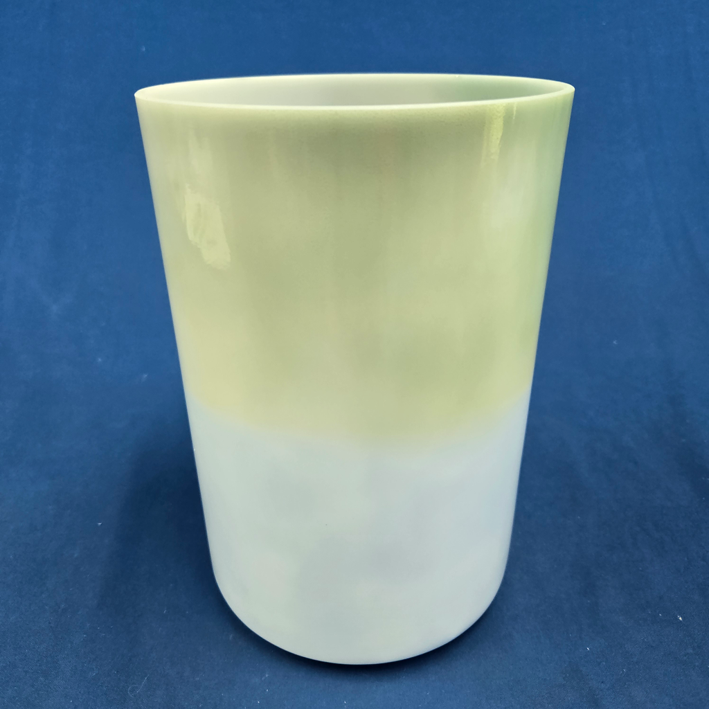 [3738] [#3738] 6" Spearmint & Blueberry Infused Quartz Crystal Singing Bowl | 4G#-14 | 411 Hz