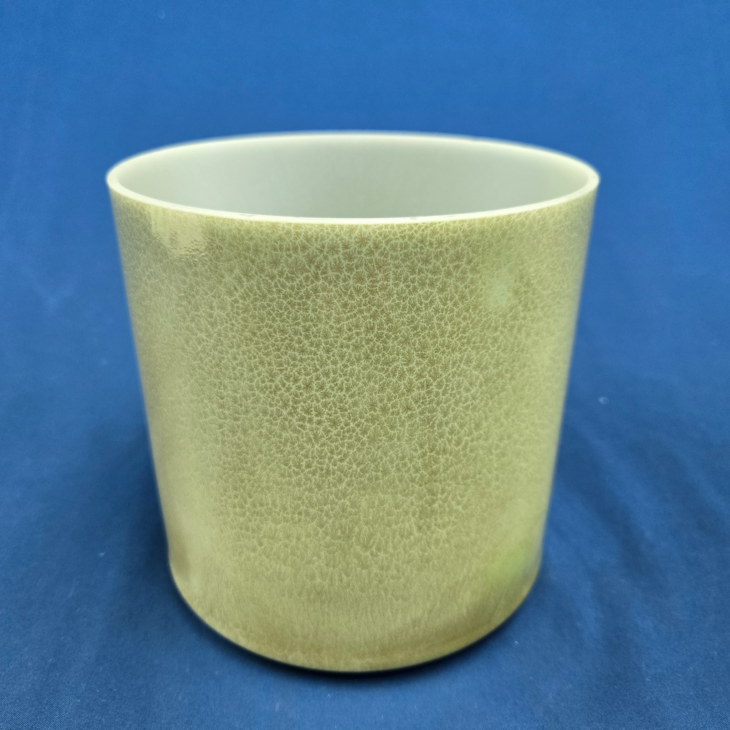 [3759] [#3759] 6" Matcha Infused Quartz Crystal Singing Bowl | 4G-4 | 390 Hz