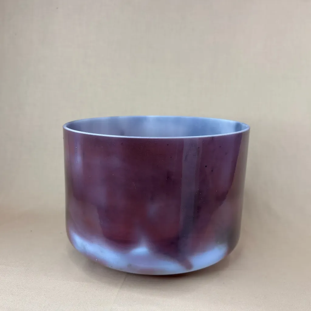 Malaya Purple Garnet Quartz Crystal Singing Bowl | 9" D# Note (-15) | Grounding Frequencies | #1187