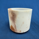 [#3776] 8" Cacao & Rose Petal Infused Quartz Crystal Singing Bowl | 4D#-45 | 303 Hz