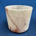[#3782] 8" Cacao & Rose Petal Infused Quartz Crystal Singing Bowl | 4D#+13 | 313 Hz