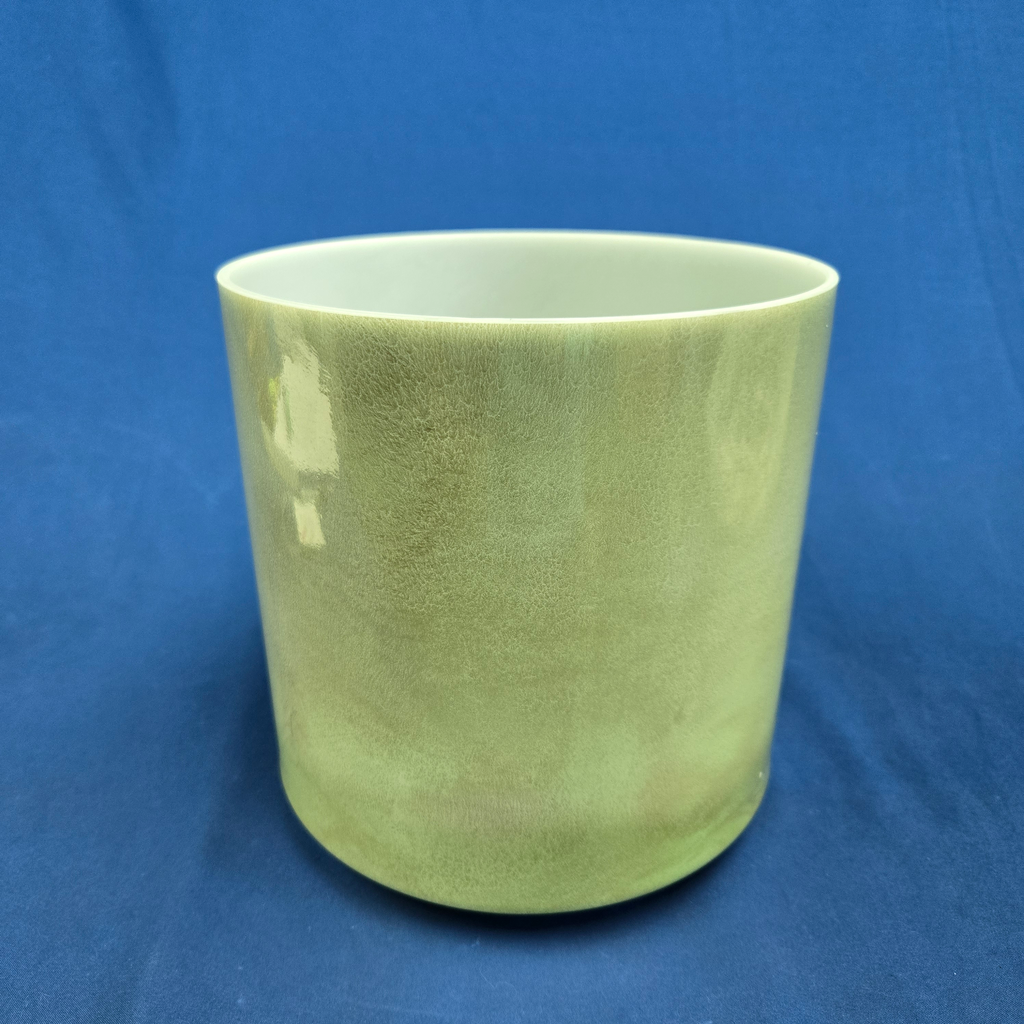 [3795] [#3795] 8" Matcha Infused Quartz Crystal Singing Bowl | 4D-36 | 287 Hz