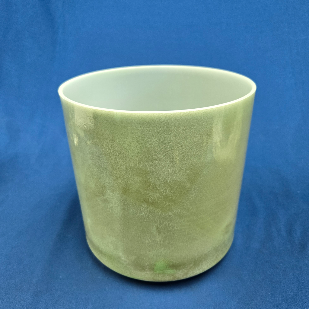 [3798] [#3798] 8" Matcha Infused Quartz Crystal Singing Bowl | 4D-6 | 292 Hz