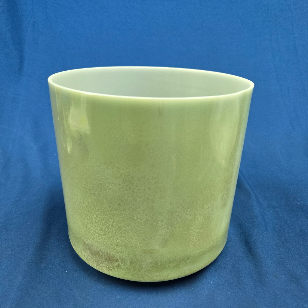 [3799] [#3799] 8" Matcha Infused Quartz Crystal Singing Bowl | 4C#-29 | 272 Hz