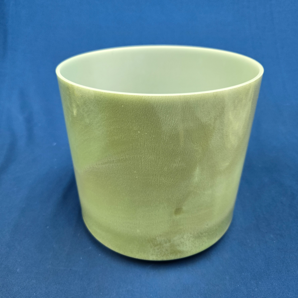 [3801] [#3801] 8" Matcha Infused Quartz Crystal Singing Bowl | 4C#-32 | 272 Hz