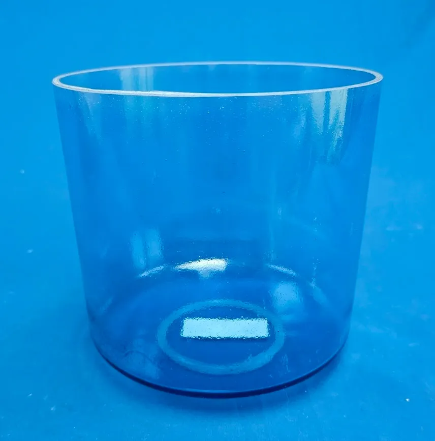 [3845] Blue Sapphire Infused Quartz Crystal Singing Bowl | 8" | 4D#+37 | 318 Hz