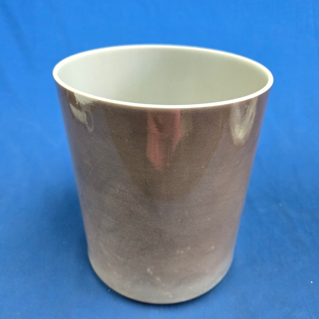 [3884] [#3884] 7" Cappuccino Infused Quartz Crystal Singing Bowl | 4D+39 | 300 Hz