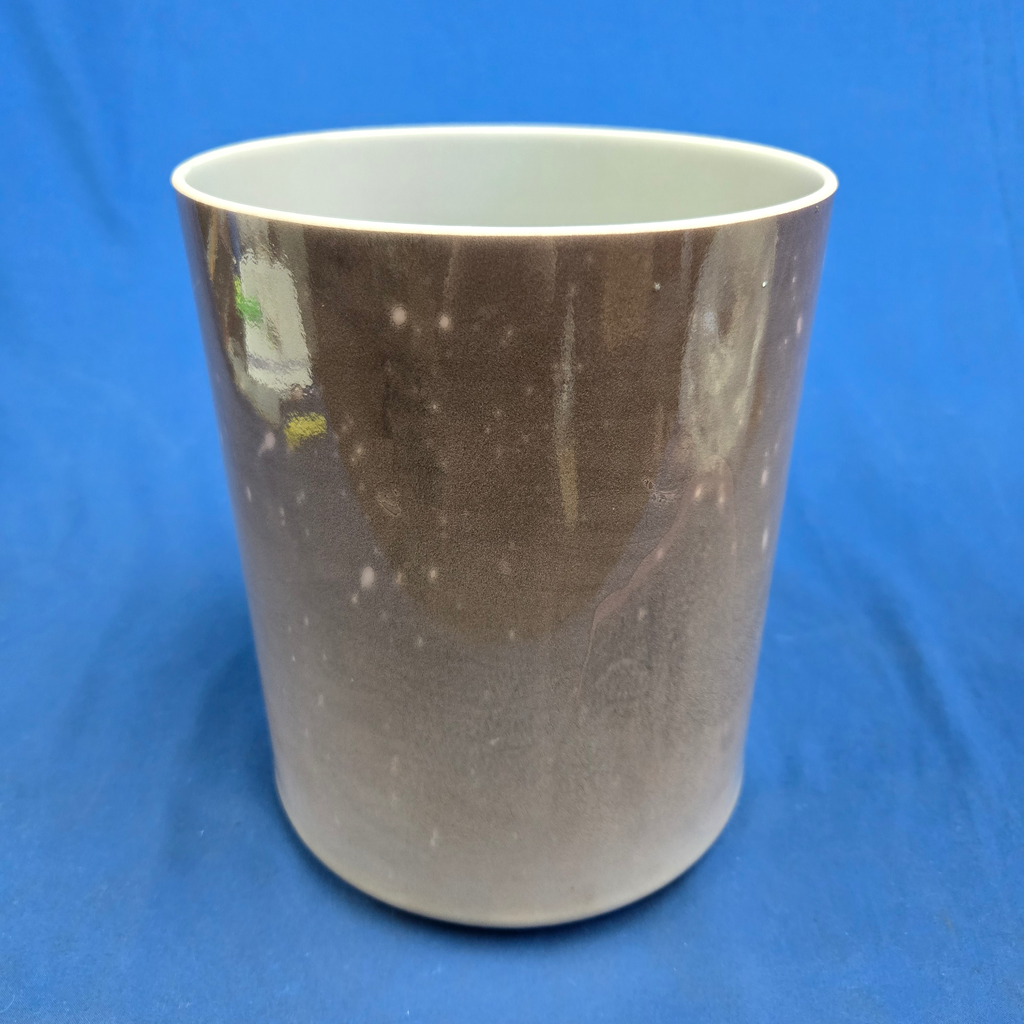 [3887] [#3887] 7" Cappuccino Infused Quartz Crystal Singing Bowl | 4D-39 | 288 Hz