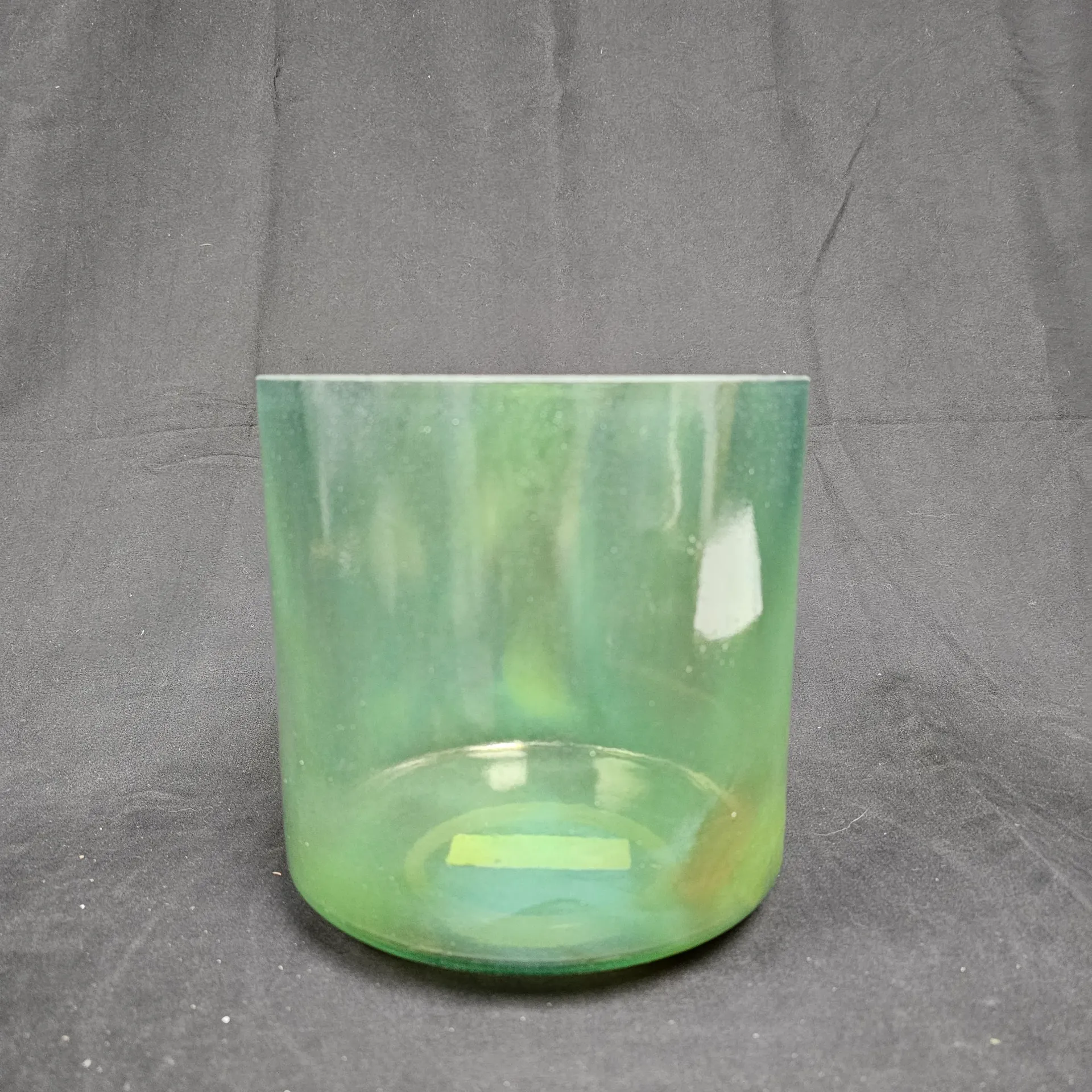 [#1239] 7" Tsavorite Infused Quartz Crystal Singing Bowl | 4F#+19 | 374 Hz