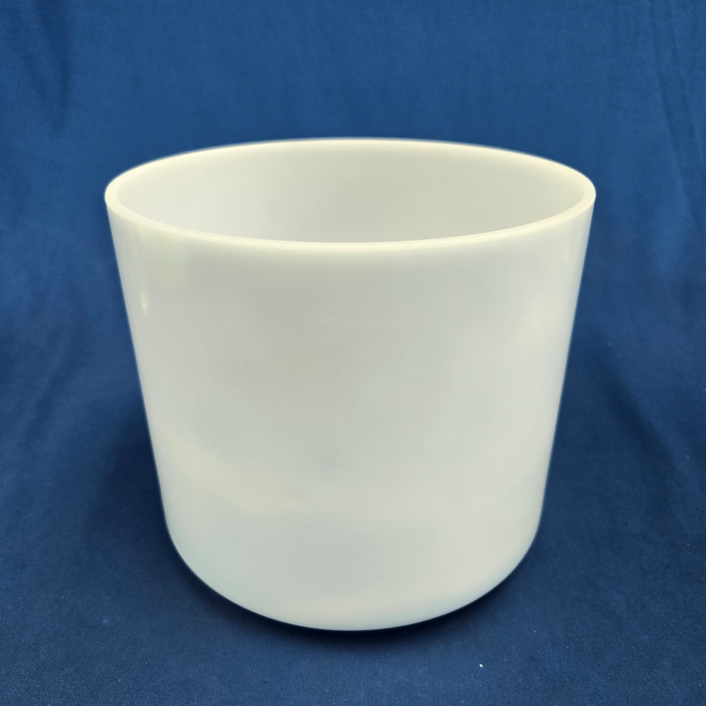 [3899] Moonstone Infused Quartz Crystal Singing Bowl | 7" | 4G#-9 | 413 Hz
