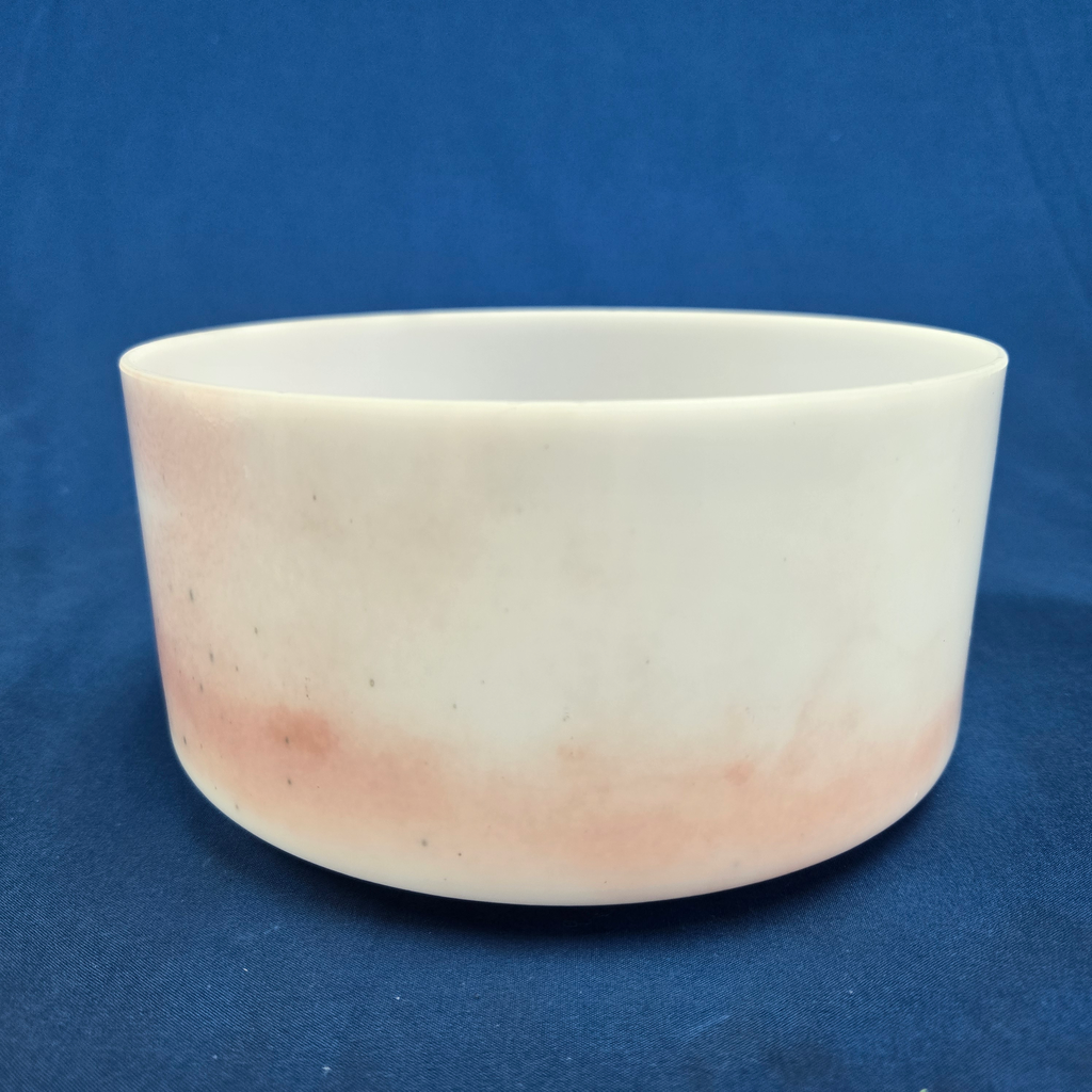 [#3903] 7" Rose Quartz Infused Quartz Crystal Singing Bowl | 4A#+30 | 474 Hz