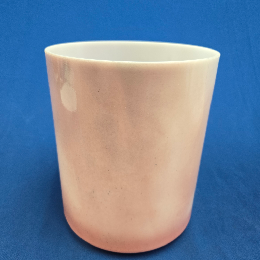 [3904] [#3904] 7" Rose Quartz Infused Quartz Crystal Singing Bowl | 4F#-46 | 360 Hz