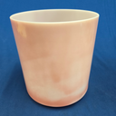 [#3905] 7" Rose Quartz Infused Quartz Crystal Singing Bowl | 4F-25 | 344 Hz