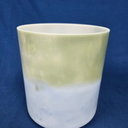 [#3913] 7" Spearmint & Blueberry Infused Quartz Crystal Singing Bowl | 4F-18 | 345 Hz