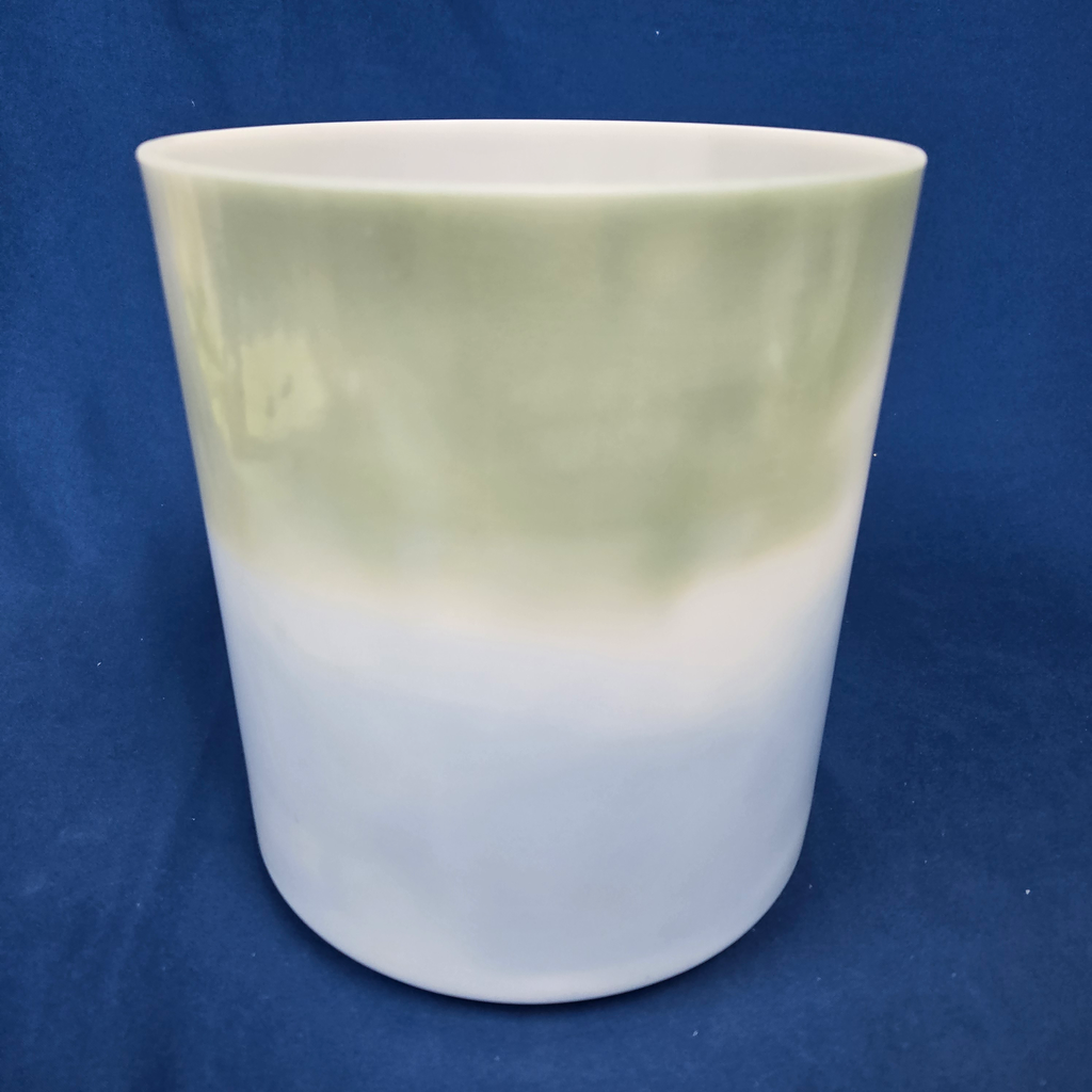 [3916] [#3916] 7" Spearmint & Blueberry Infused Quartz Crystal Singing Bowl | 4G-43 | 382 Hz