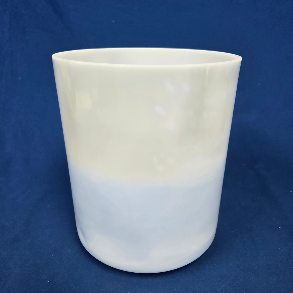 [3920] [#3920] 7" Spearmint & Blueberry Infused Quartz Crystal Singing Bowl | 4F#-24 | 364 Hz