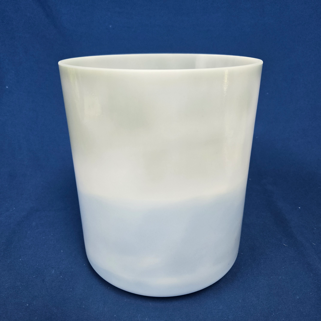 [3921] [#3921] 7" Spearmint & Blueberry Infused Quartz Crystal Singing Bowl | 4F#-11 | 367 Hz