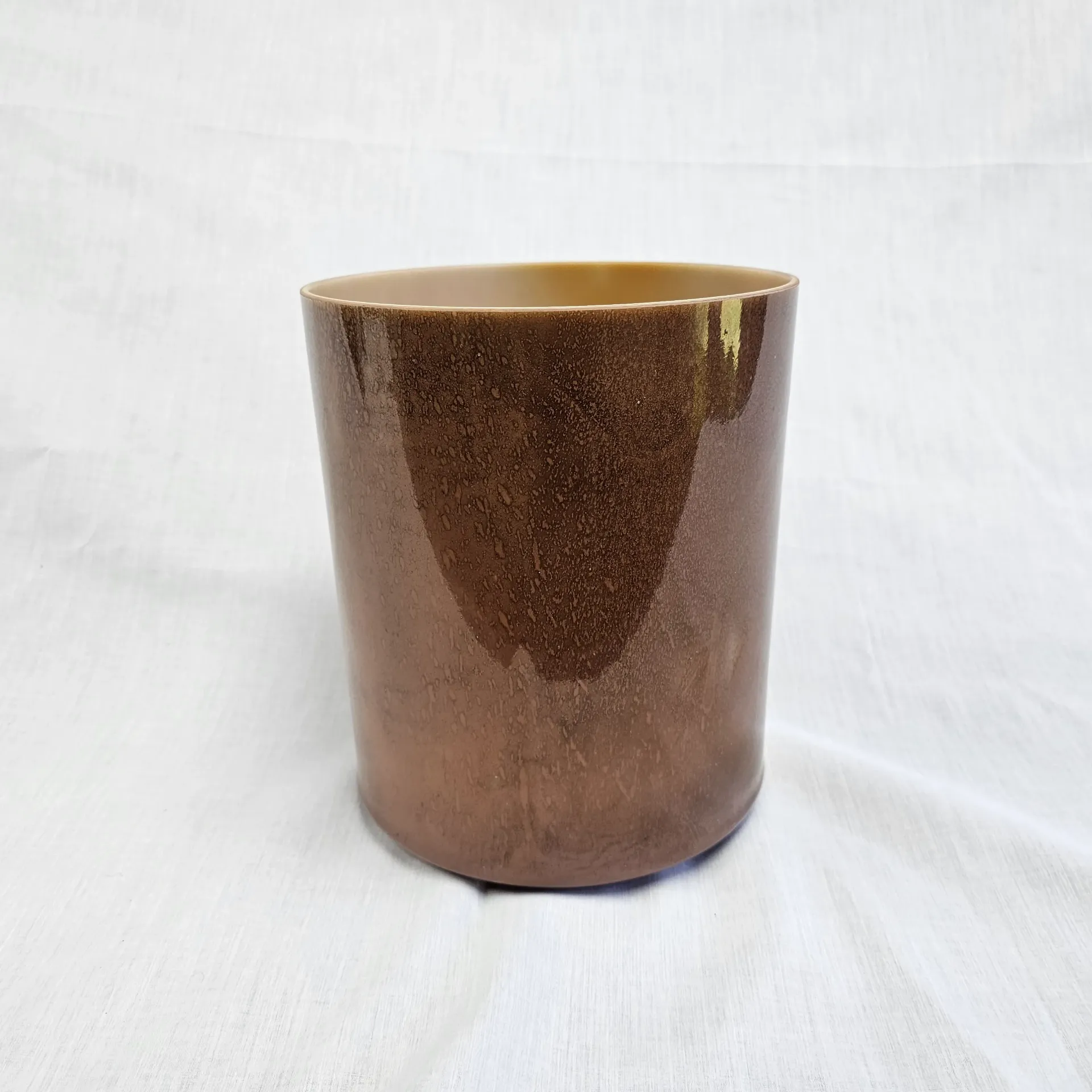 [3942] Cacao Infused Quartz Crystal Singing Bowl | 7" | 4 C# -8 | 269 Hz | Wabi-Sabi
