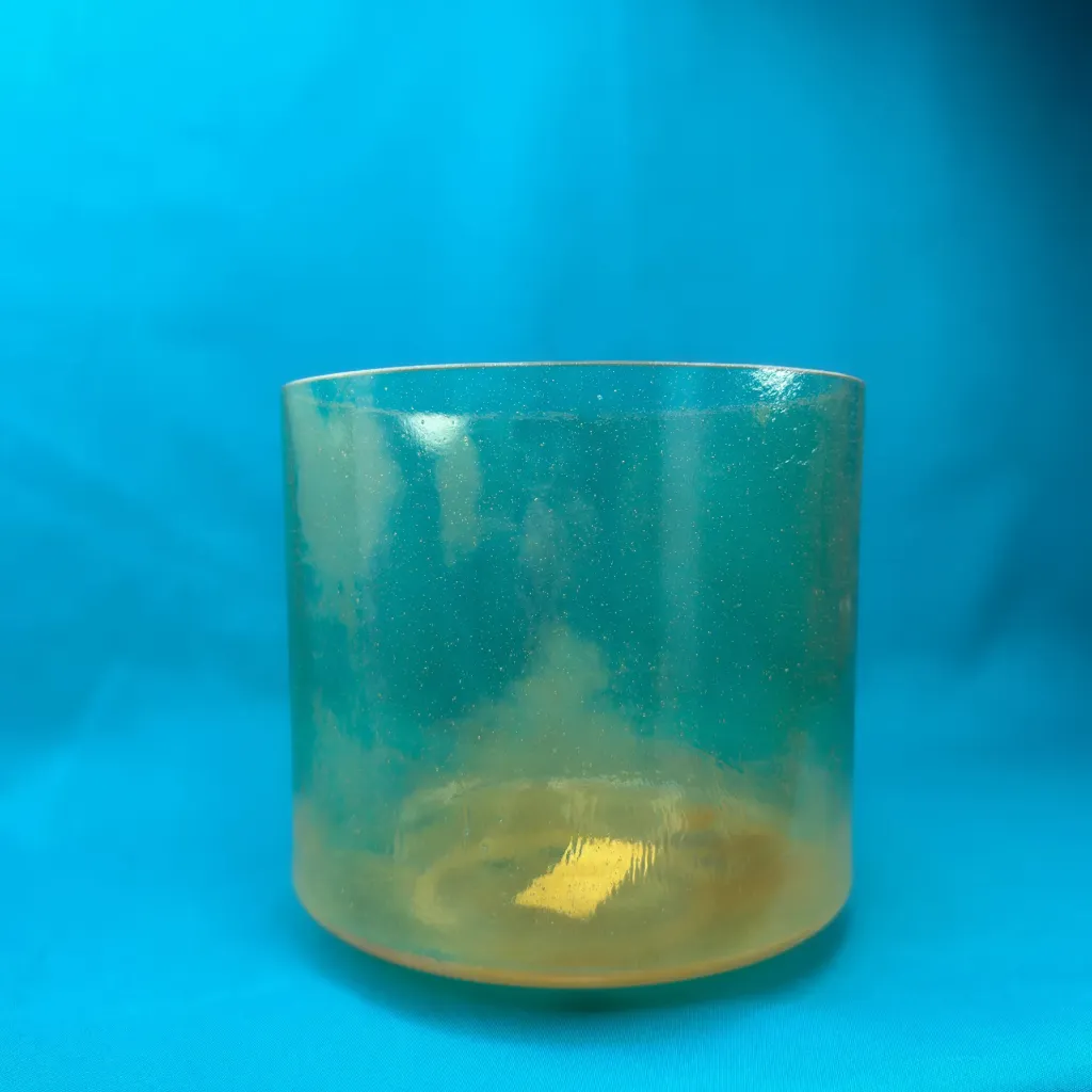 [#1273] 7" Citrine Infused Quartz Crystal Singing Bowl | F#-10
