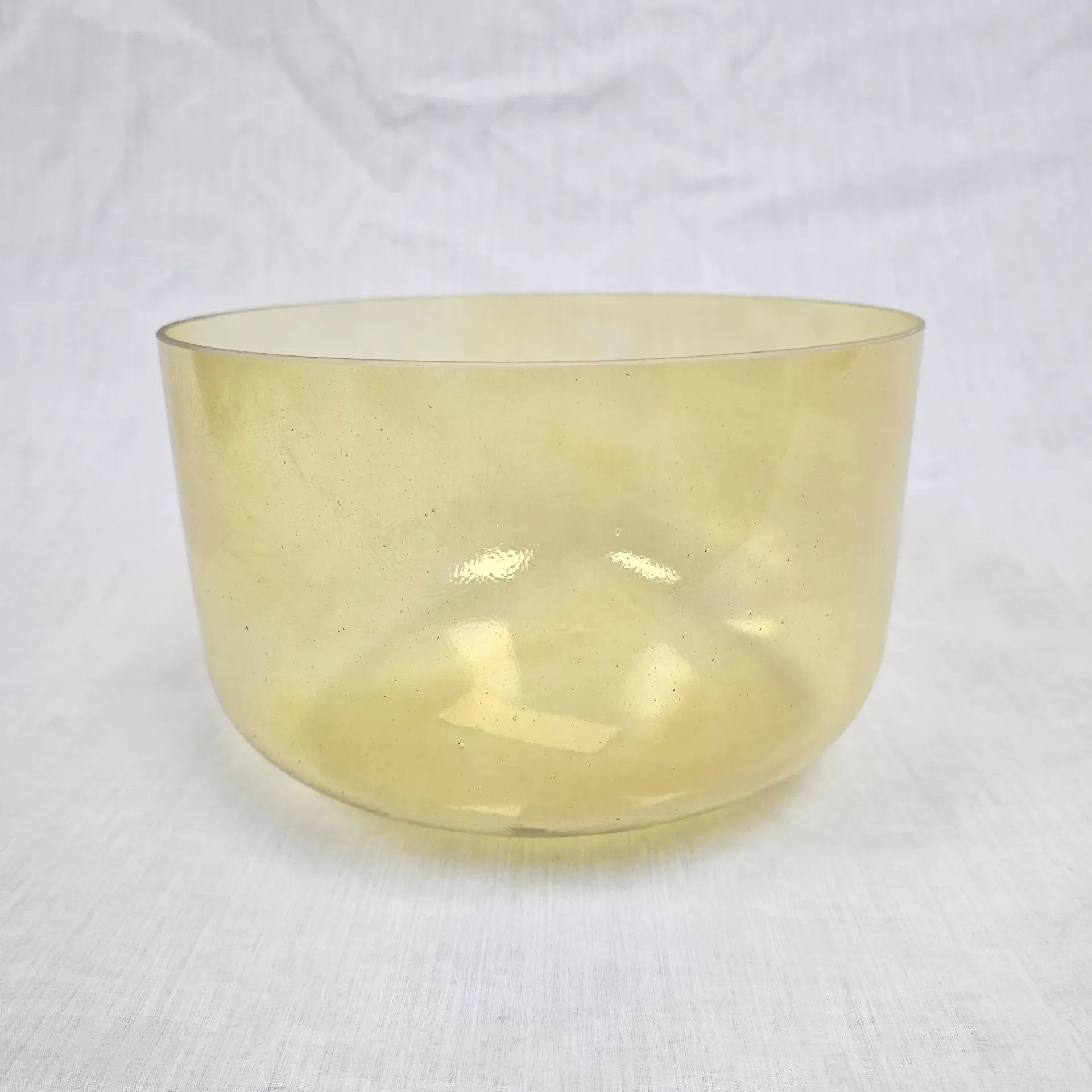 [#3987] 10" Citrine Infused Quartz Crystal Singing Bowl | 3F-25 | 172 Hz