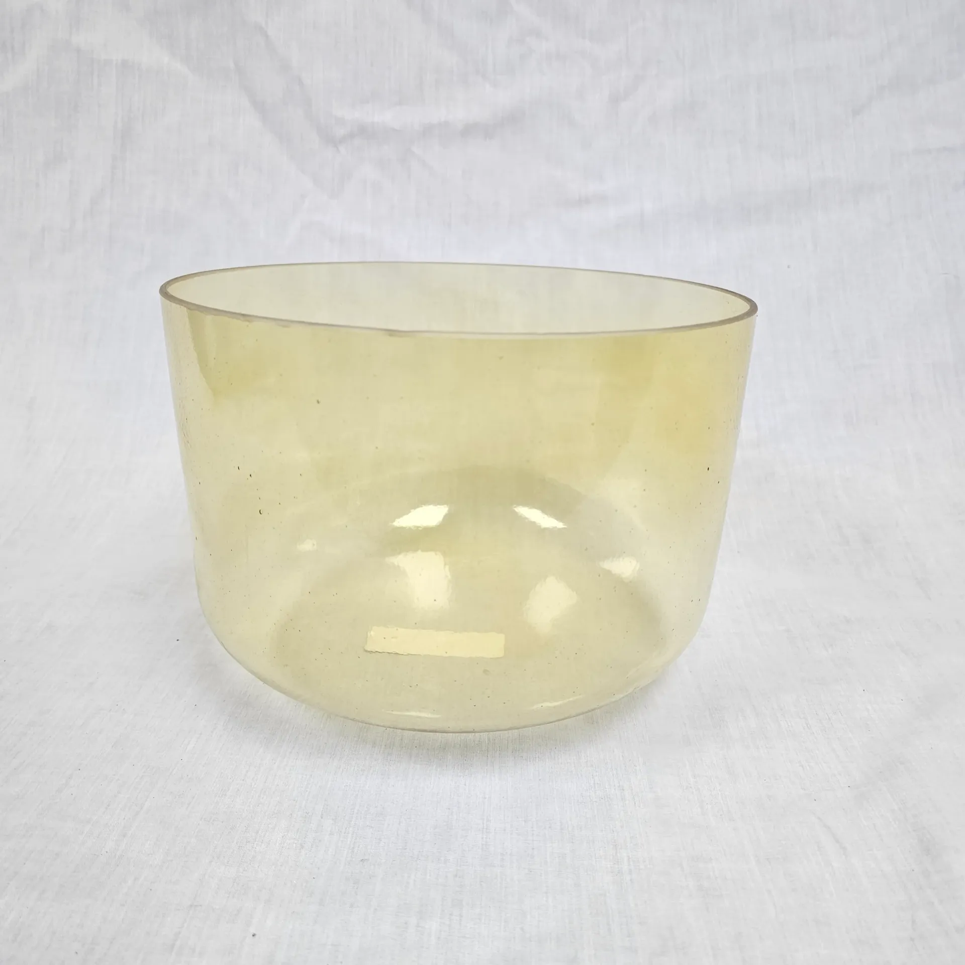 [#3988] 10" Citrine Infused Quartz Crystal Singing Bowl | 3D#+46 | 159 Hz